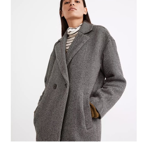 Madewell Averdon Coat in Herringbone Insuluxe Fabric - Picture 4 of 9